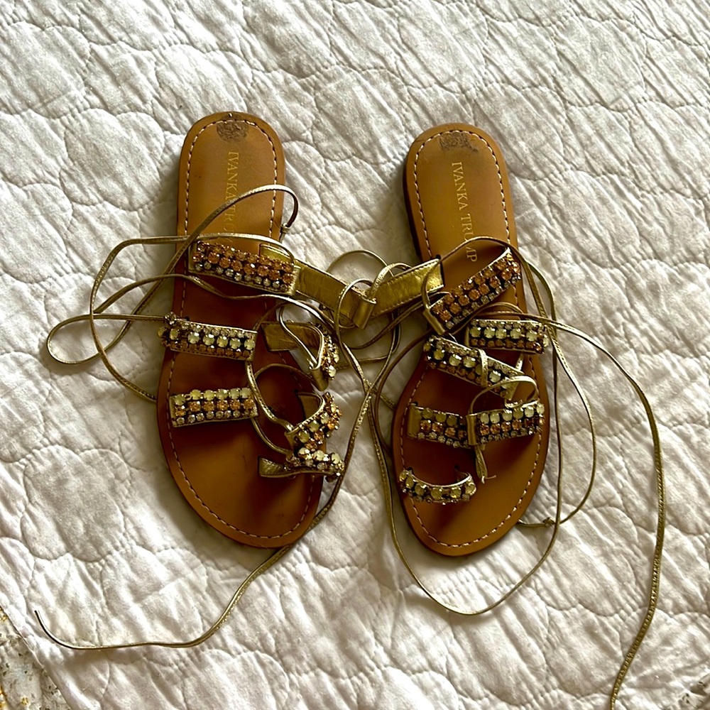 Ivanka Trump jeweled gypsy sandals